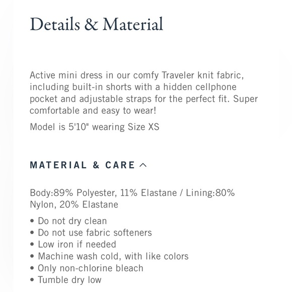 Abercrombie Traveler Mini Dress – Blue (Size Small Petite) - Picture 4 of 4